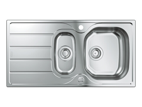 Sink, 1.5 Bowl, Stainless Steel, GROHE K200