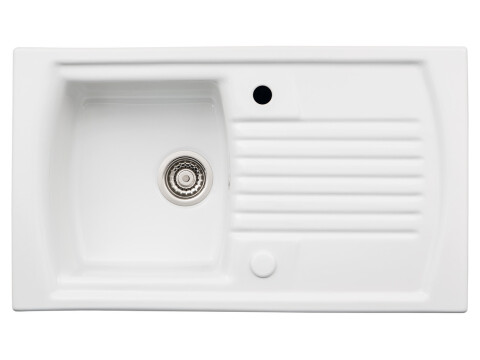 Sink, 1.0 Bowl, Ceramic, Abode Milford