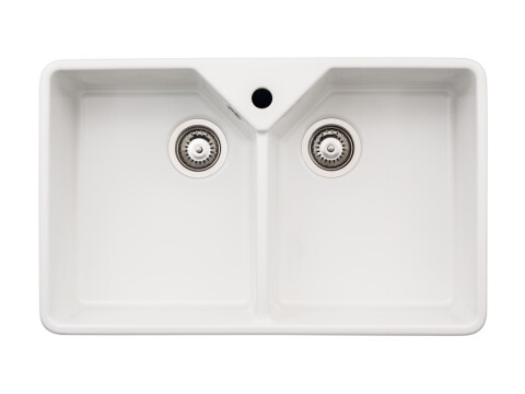 Sink, 2.0 Bowl, Ceramic, Belfast, Abode Provincial