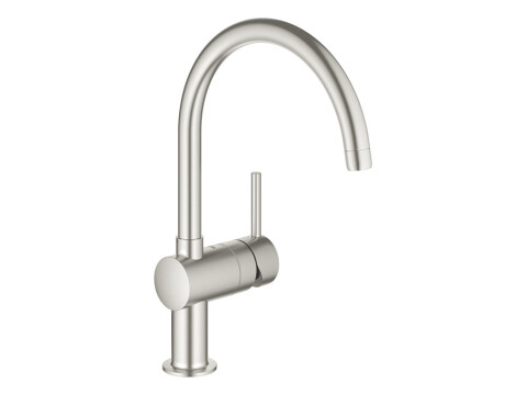 Mixer Tap, Single Lever, Monobloc, C-Spout, GROHE Vento Contemporary