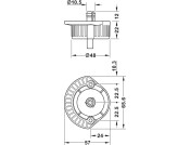 AXILO 48 Plinth Leg Top Sec Rnd PF