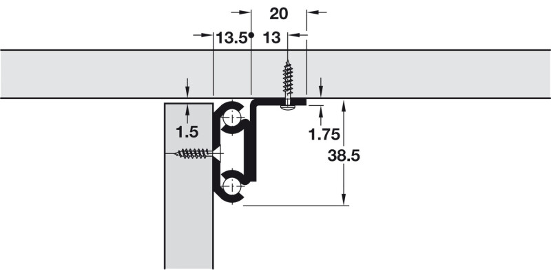 Ext BB Table Run Sgl 90kg 850mm St Glv