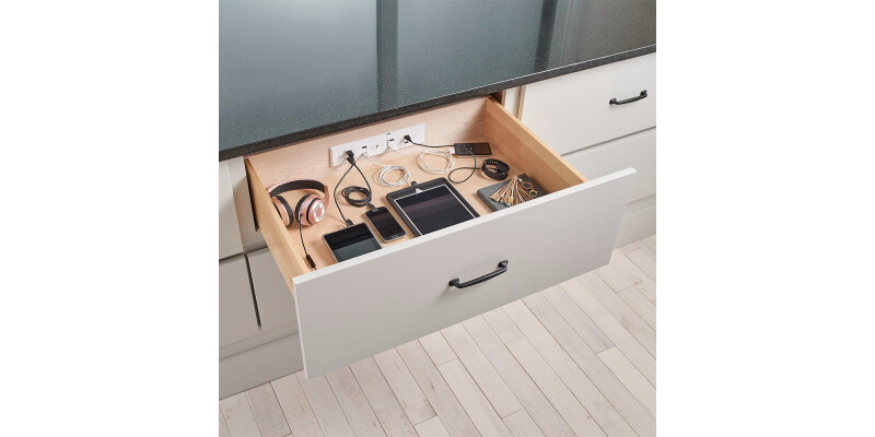 Docking Drawer 1xUSB-C/A Wht