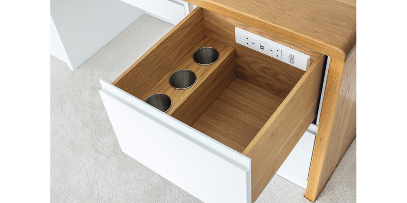 Docking Drawer 1xUSB-C/A Wht