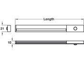 LooxC LED Blade IFR 380mm 24V/3W 4K