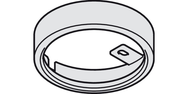 Loox5 LED2094/3094 Bezel SM D65mm AluBlk