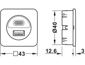 Loox5 USB Charging Station 12V/14W/Wht