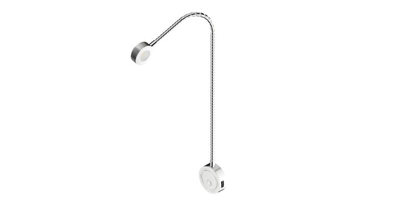 LED Flexible Reading Light 24 V, USB Charging, Rated IP20, &Oslash; 36 mm, Loox5 LED 30