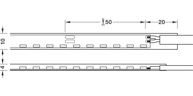 Loox5 LED3099 4mm 3M 24V/9.6W 5000K