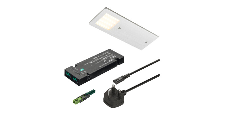 LED Downlight Set 24 V, Flat, Rated IP20, Loox Compatible Polar