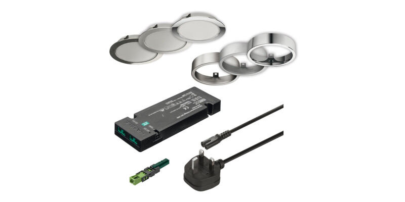 LED Spot Light Set 24 V, Rated IP20, &Oslash; 61 mm, Loox5 LED 3112