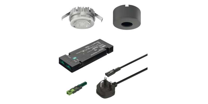 LED Downlight Set 24 V, Rated IP20, &Oslash; 32.5 mm, Loox5 LED 3090