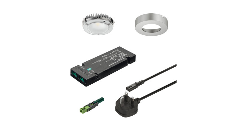 LED Downlight Set 24 V, Rated IP20, &Oslash; 65 mm, Loox5 LED 3092