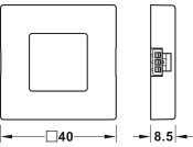 Loox 40x40mm Door Switch Pl Slv