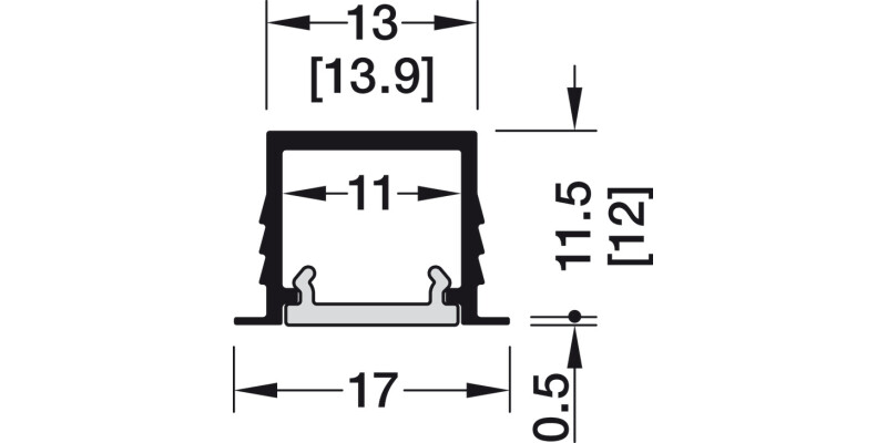 Loox5 1103 Profile 3.0m Alu/Pl Opl/Slv