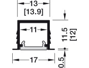 Loox5 1103 Profile 3.0m Alu/Pl Opl/Blk