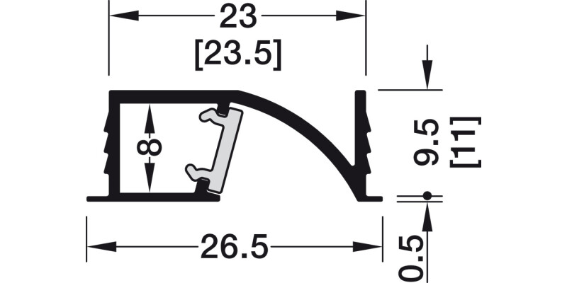 Loox5 1107 Profile 3.0m Alu/Pl Opl/Slv