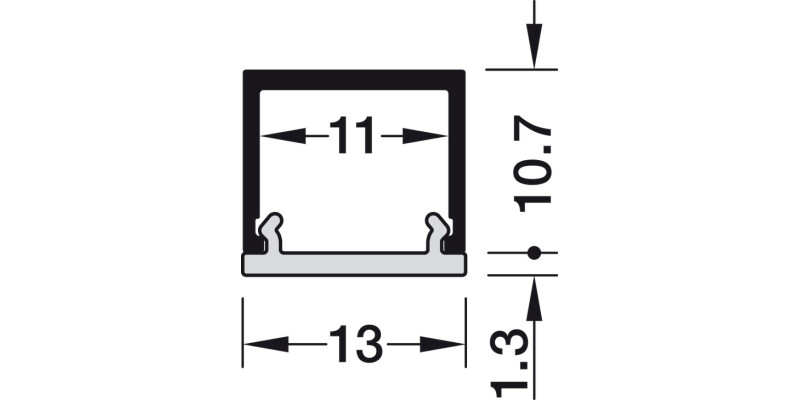 Loox5 2101 Profile 3.0m Alu/Pl Opl/Slv