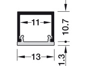 Loox5 2101 Profile 3.0m Alu/Pl Opl/Slv
