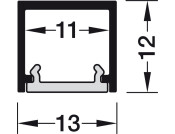 Loox5 2102 Profile 3.0m Alu/Pl Opl/Slv