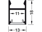 Loox5 2103 Profile 3.0m Alu/Pl Opl/Slv