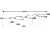 Loox5 LED Ext Lead 4-Way 24V 2.0m MC