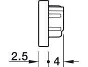 Loox5 2102 Profile Endcaps SM Pl Blk