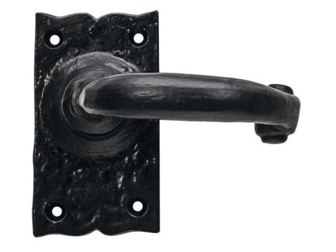 Lever Handles, on Backplates, Cast Iron, Wessex