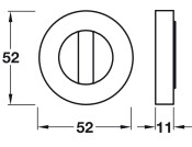 RO12 Escutcheons 52x52mm WC Set ZA ABM