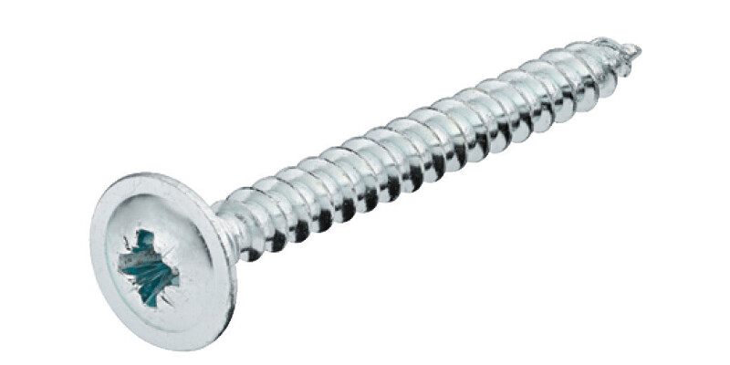 Hospa Screw, Flat Head, PZ, Fully Threaded, Galvanized