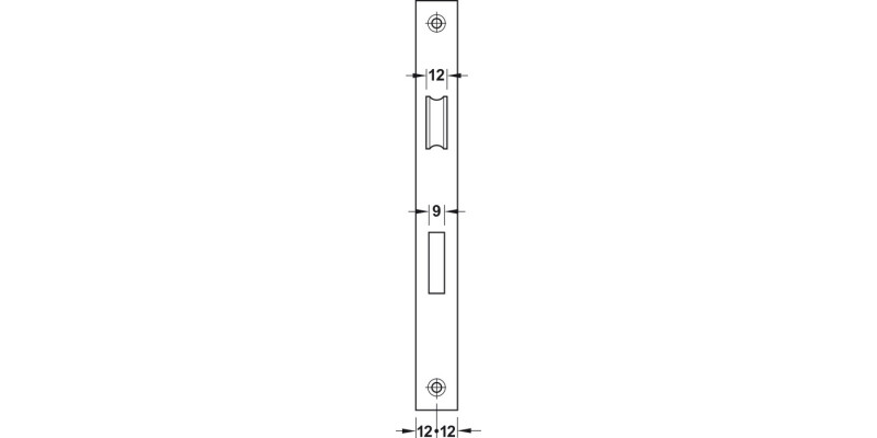 Startec Mortice Bathlock Rad 55/84mm Blk