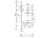 Startec Mortice Bathlock Rad 55/84mm Blk