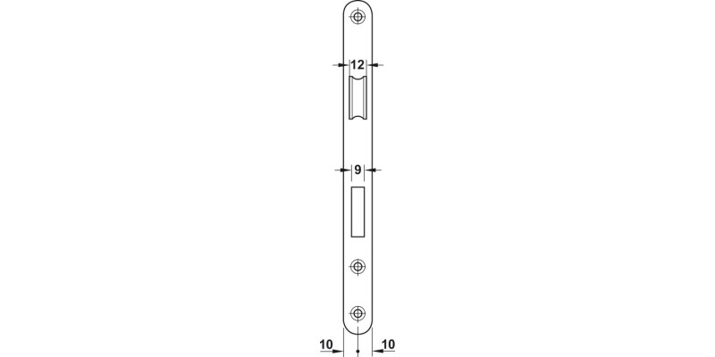 Startec Mortice Bathlock Rad 55/84mm Blk