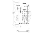 Startec Mort P.Cyl Lock Sqr 55/84mm Blk