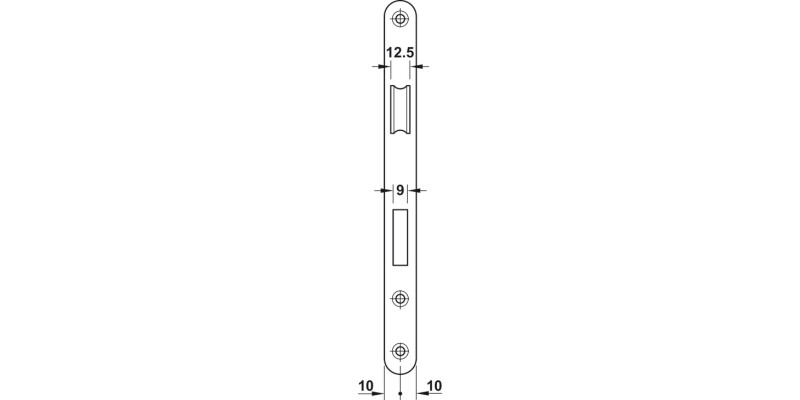 Startec Mort P.Cyl Lock Sqr 55/84mm Blk