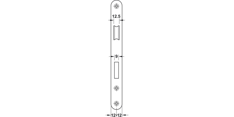 Startec Mort P.Cyl Lock Sqr 55/84mm Blk