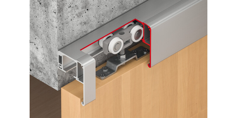 Fitting Set, for Sliding Interior Doors, Slido D-Line11