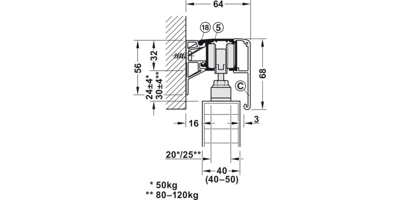 Slido D-Li11 50P FitSet 1Dr wo SC