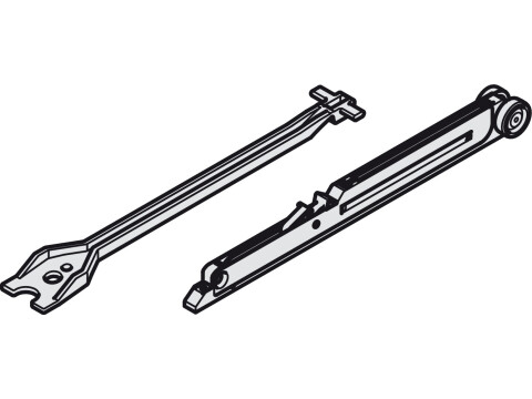 Soft Close, for Sliding Interior Glass Doors, Hawa-Porta 100 GW