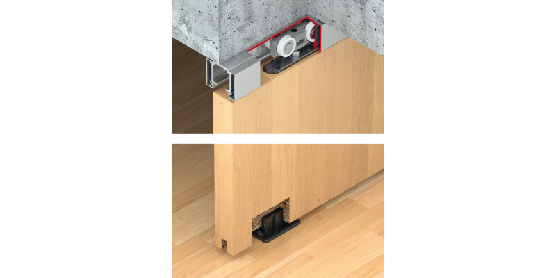 Fitting Set, for 1 Door, for Sliding Interior Doors, Slido D-Line11 120-O