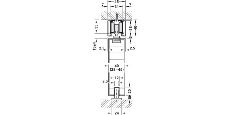 Slido D-Li11 120O FitSet 1Dr w 2xSC