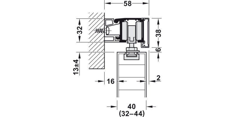 Slido D-Li11 120O FitSet 1Dr w 2xSC