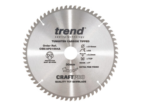 Saw Blade, &Oslash; 216 mm,  for Aluminium, Plastic and Worktops, Trend