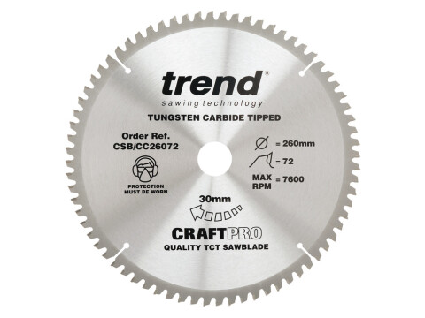 Saw Blade, &Oslash; 260 mm, Mitre Saw Crosscutting, Trend