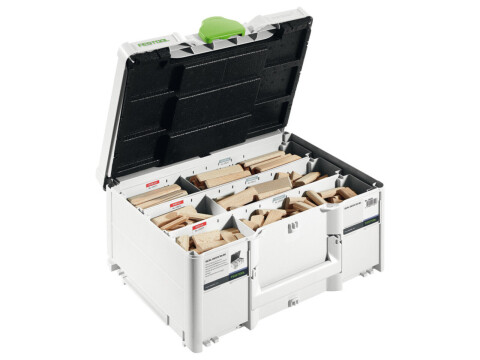 Domino Biscuit XL Assortment in Systainer, 306 Pieces, Festool