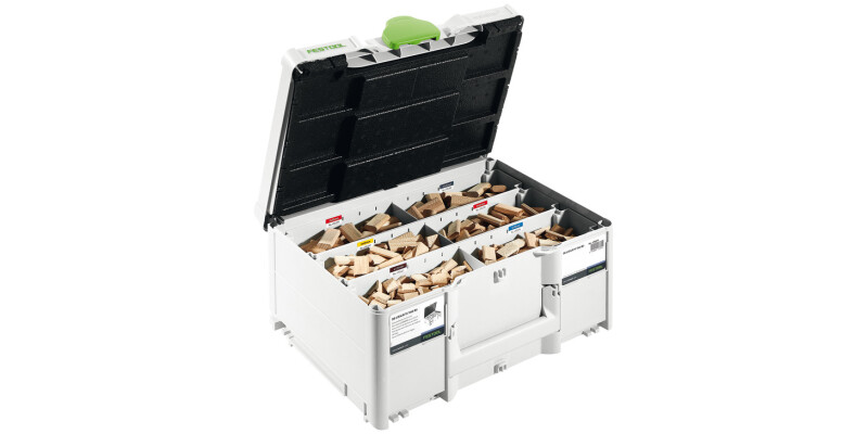 Domino Biscuit Assortment in Systainer, 1060 Pieces, Festool
