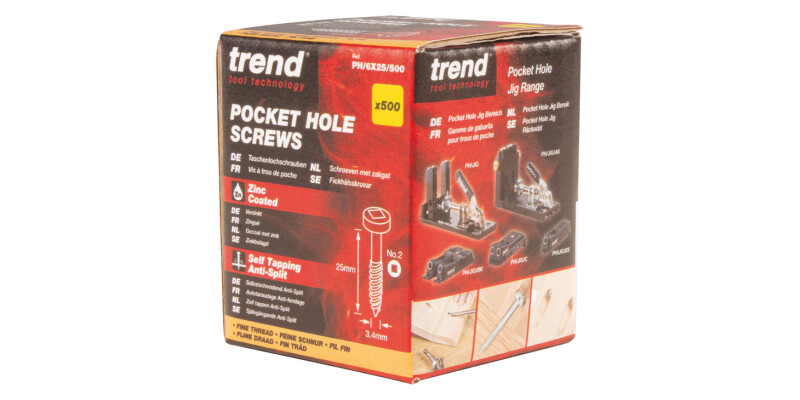Trend Pkt Hole Scr Prt Sqr D3.4x25mm 500