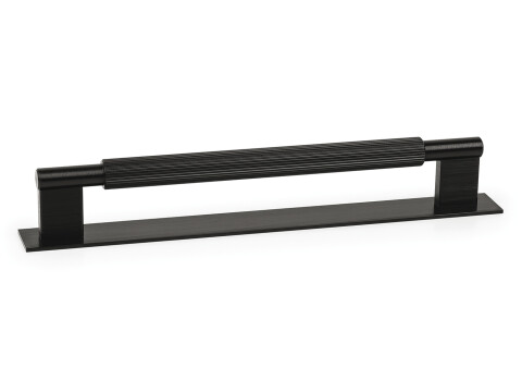 D Pull Handle with Backplate, Aluminium, Fixing Centres 192-1178 mm, Arpa