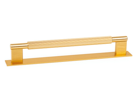 D Pull Handle with Backplate, Aluminium, Fixing Centres 192-1178 mm, Arpa