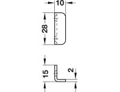 Glass Door Cyl Lever Lock B NP H1 MNP